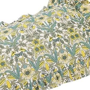 Creative Co-Op Cotton Lumbar Floral Pattern and Ruffle Pillow Cover